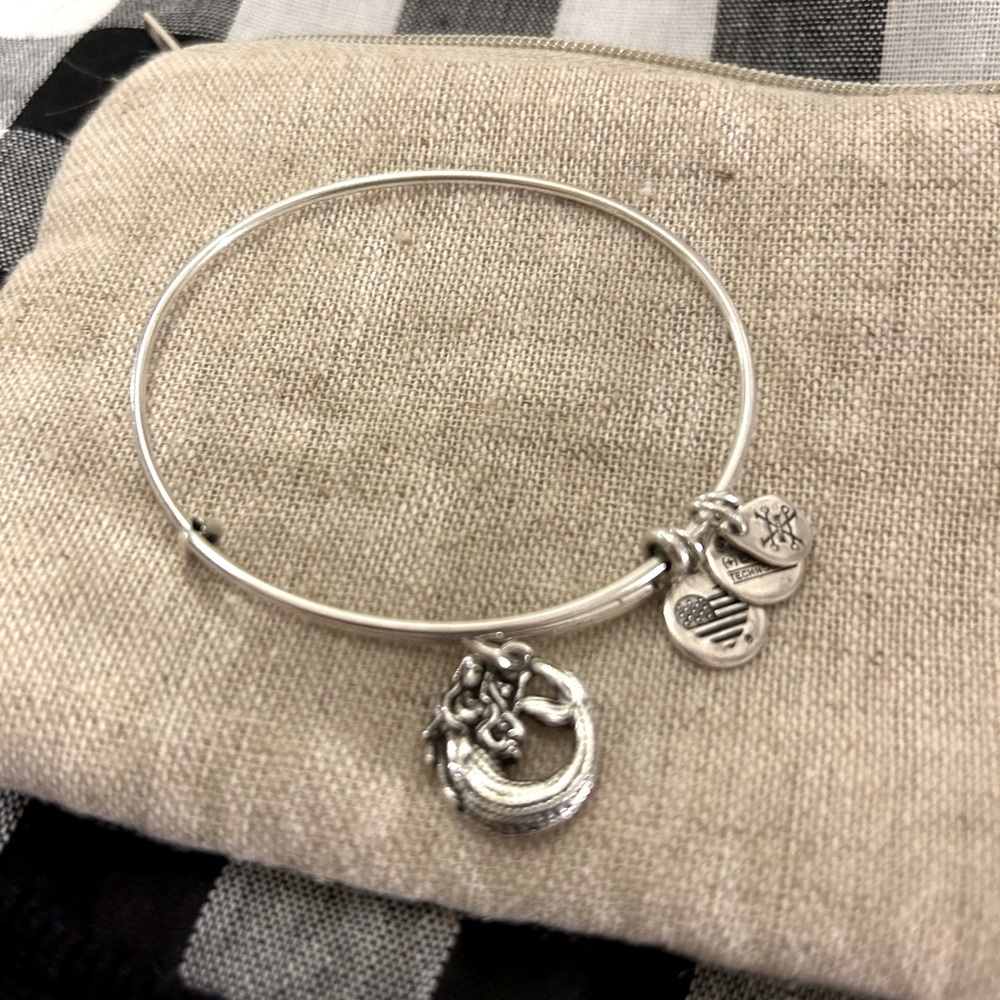 Alex and Ani silver Mermaid bangle bracelet.
